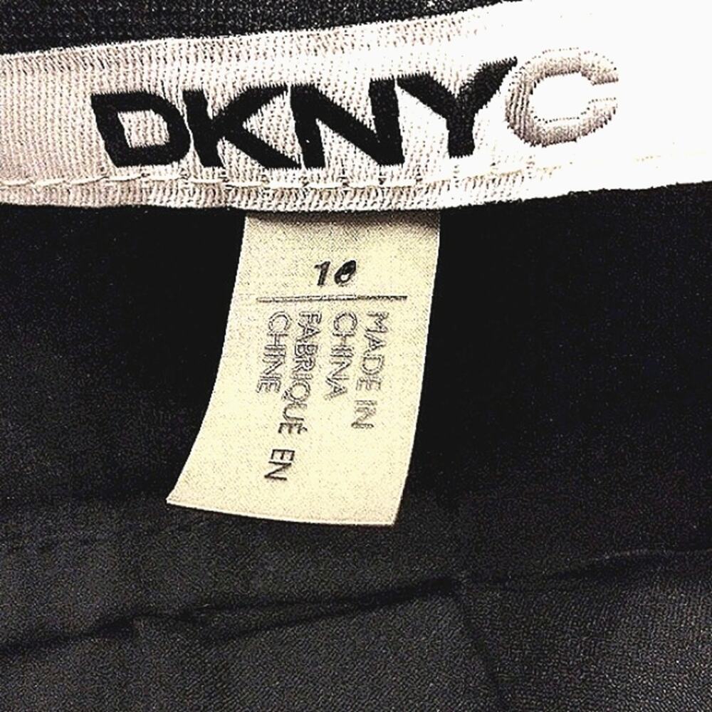 DKNYC Gauchos Buttery LAMB LEATHER Size 10 Black Crop Pants Wide Leg Modern Glam - Picture 11 of 12